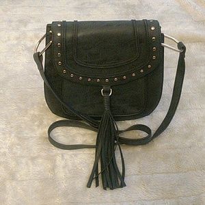 Franco Sarto  charcoal fringe tassel bag